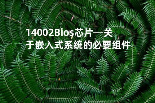 14002 Bios 芯片─关于嵌入式系统的必要组件